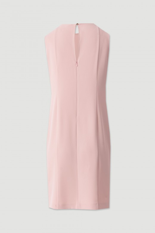 Fitted dress with side pleats Fitted dress with side pleats