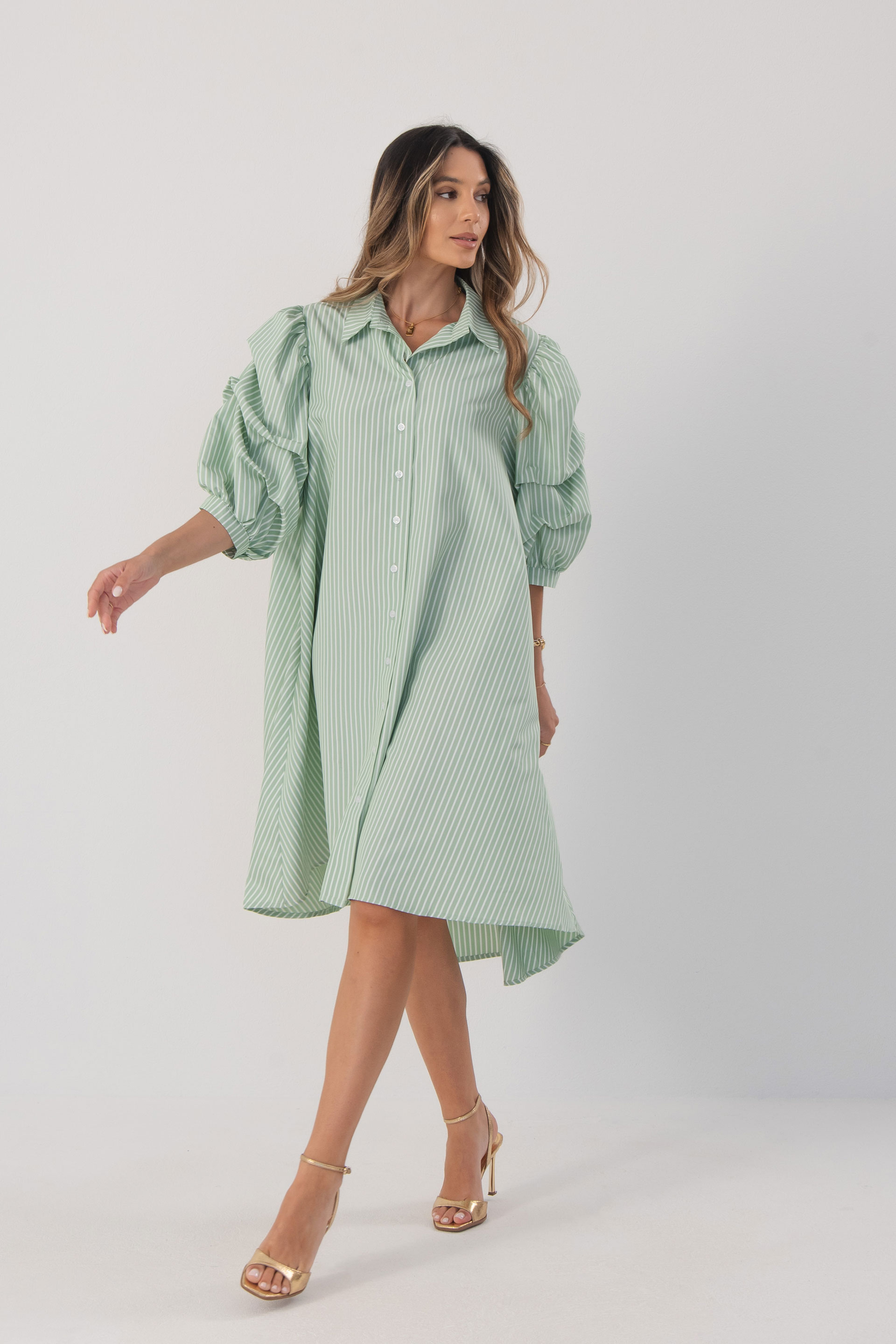 Striped shirt dress