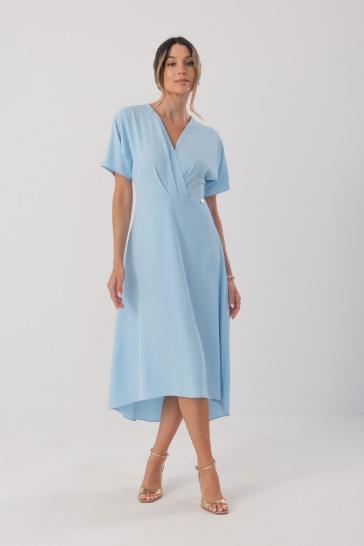 Midi wrap dress with short sleeves Midi wrap dress with short sleeves