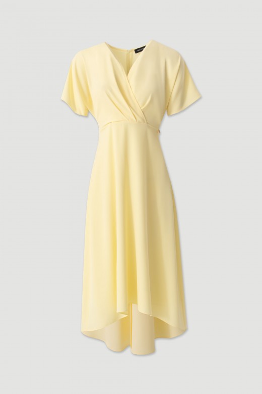 Midi wrap dress with short sleeves Midi wrap dress with short sleeves