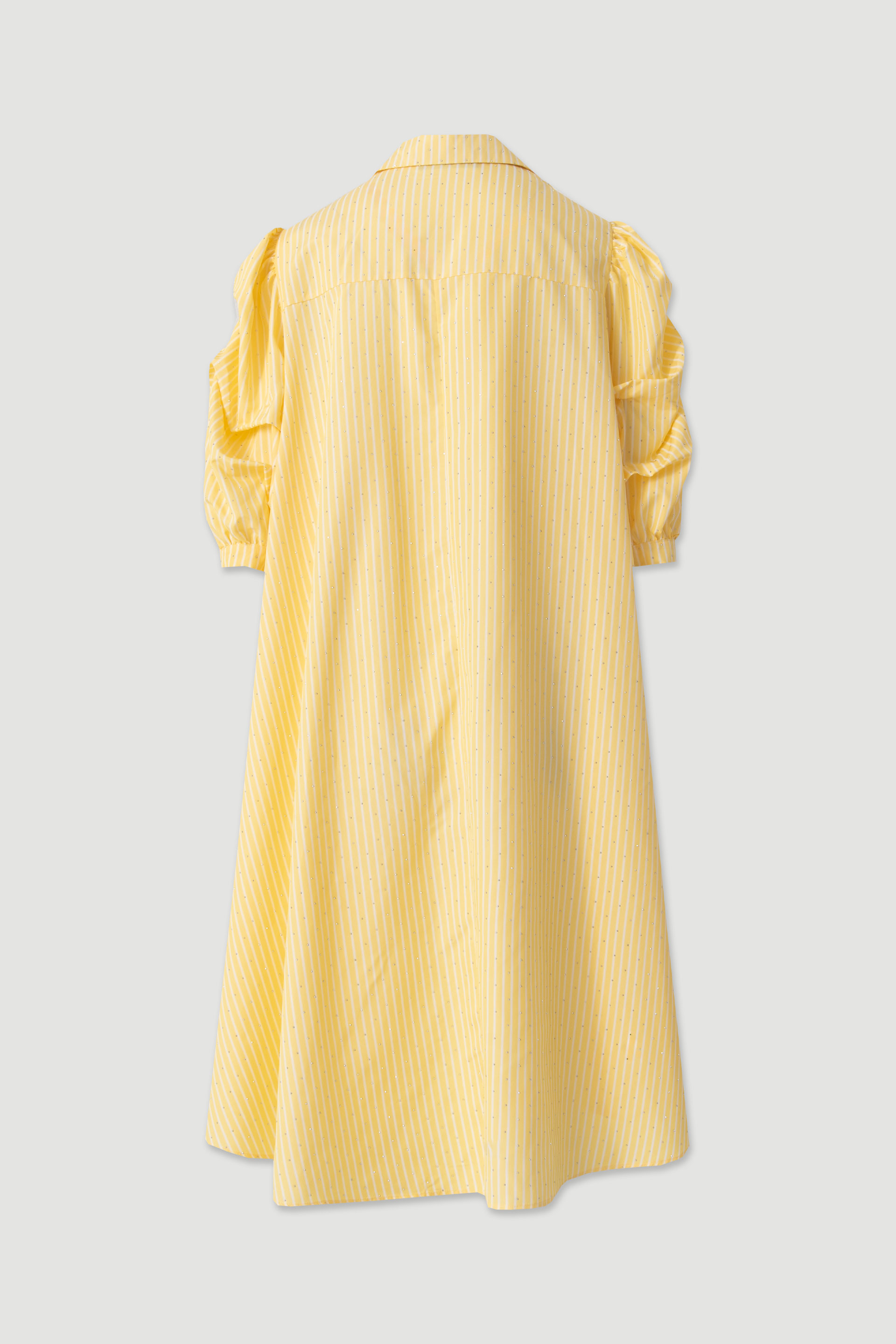 Striped shirt dress with rhinestone details