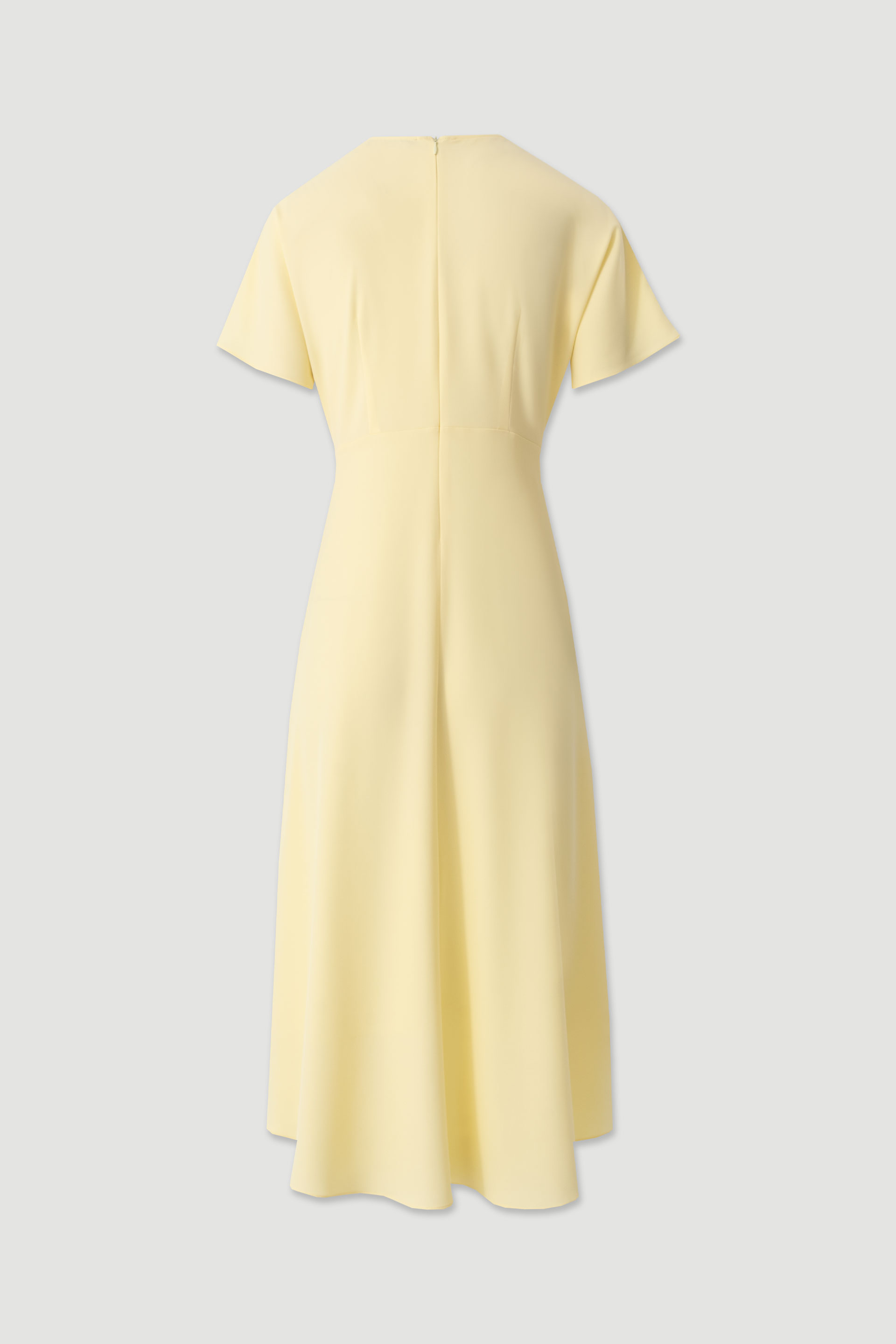 Midi wrap dress with short sleeves