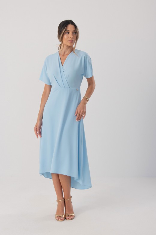 Midi wrap dress with short sleeves Midi wrap dress with short sleeves
