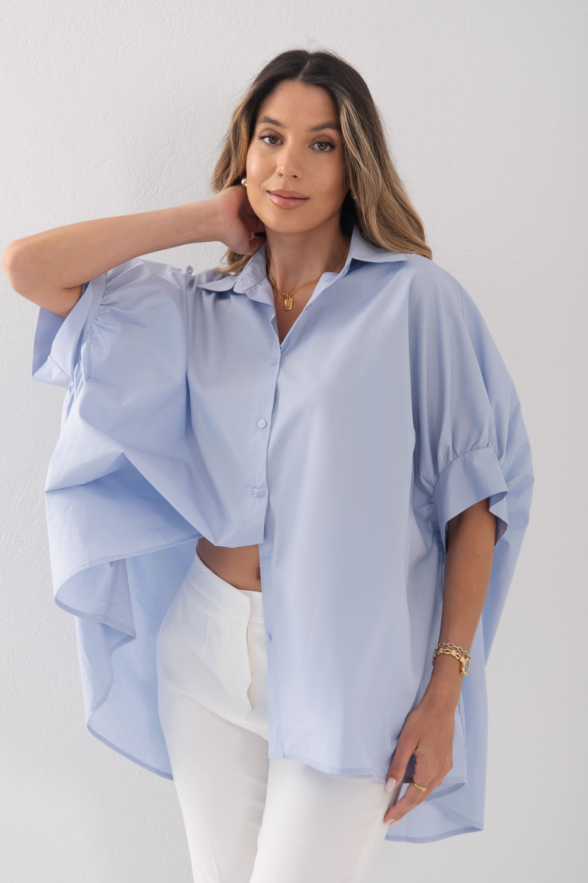 Oversized cotton shirt