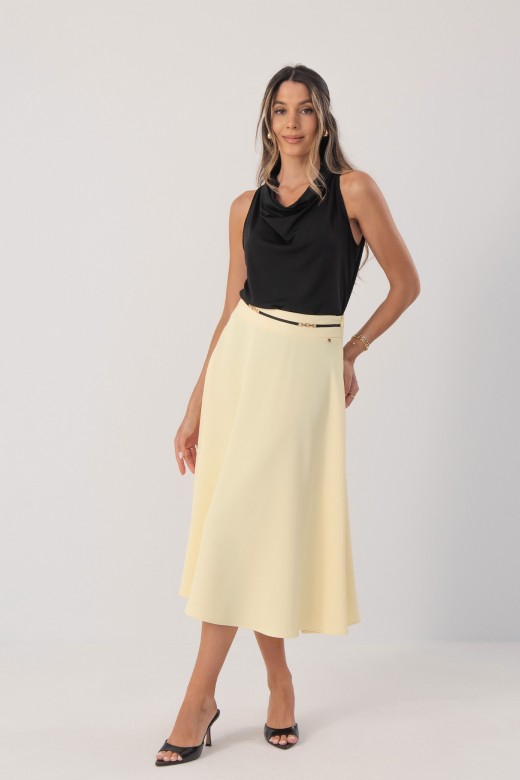 Flowy midi skirt with belt Flowy midi skirt with belt