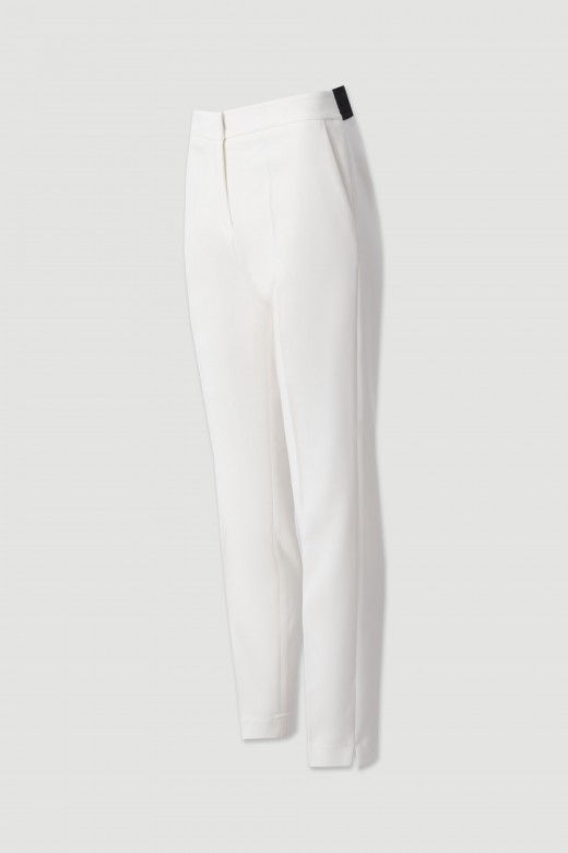 Classic trousers with customised elastic waistband Classic trousers with customised elastic waistband