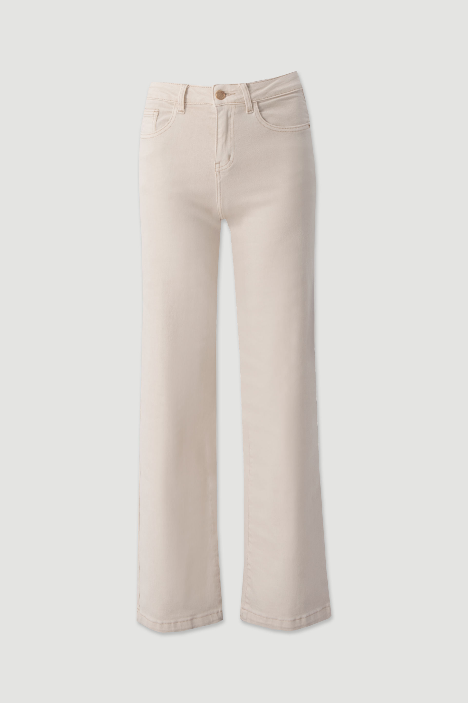 Straight-fit twill trousers