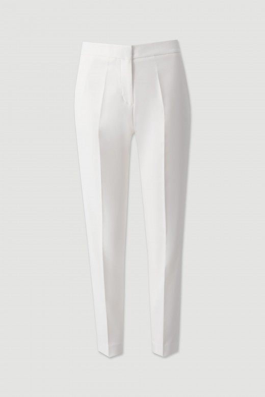 Classic trousers with customised elastic waistband Classic trousers with customised elastic waistband