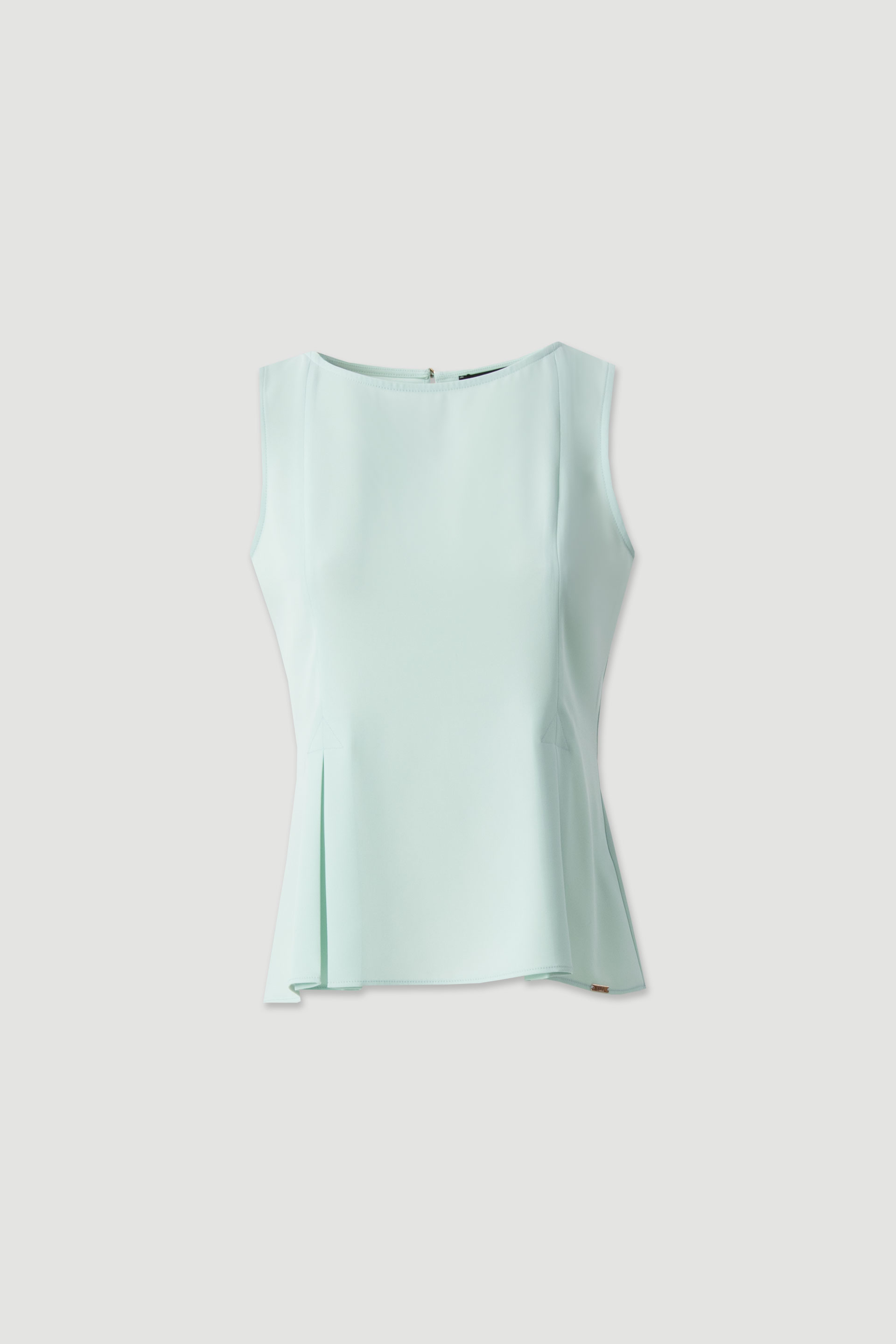 Sleeveless flowing top with side slits