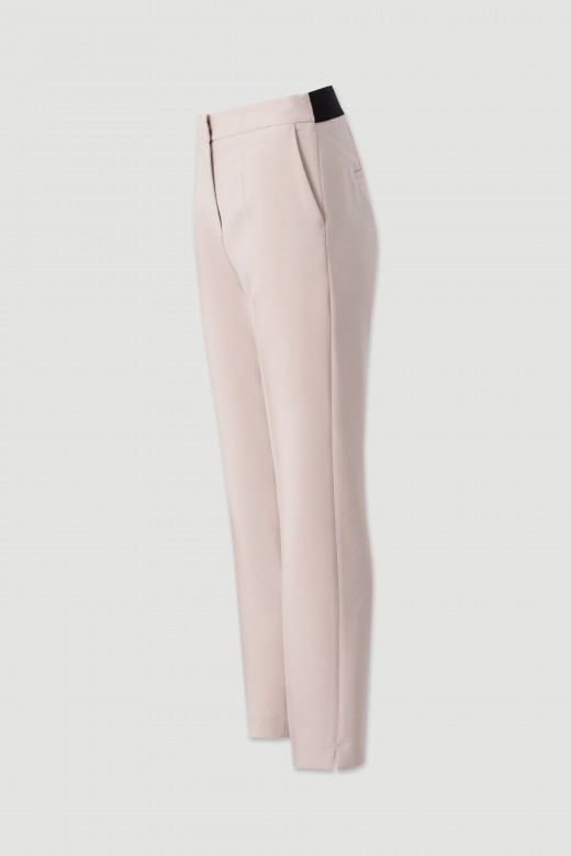 Classic trousers with customised elastic waistband Classic trousers with customised elastic waistband