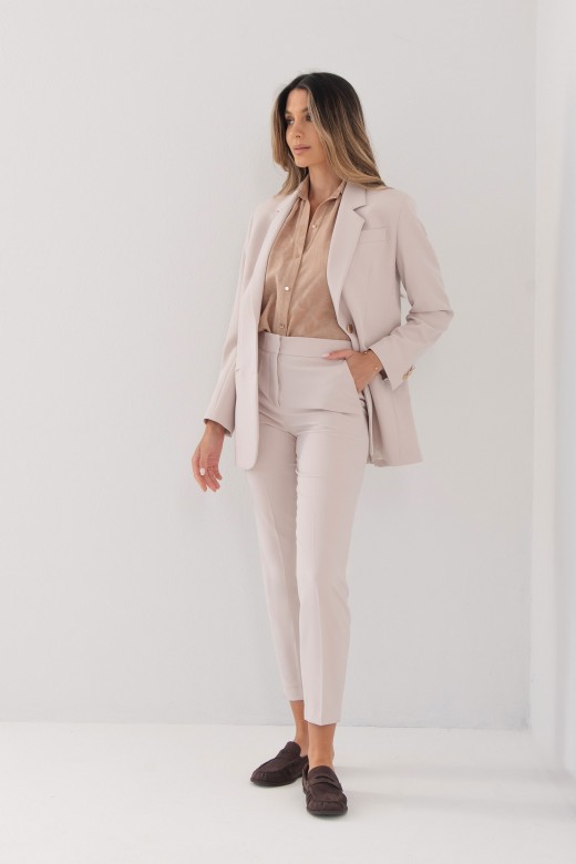 Classic trousers with customised elastic waistband