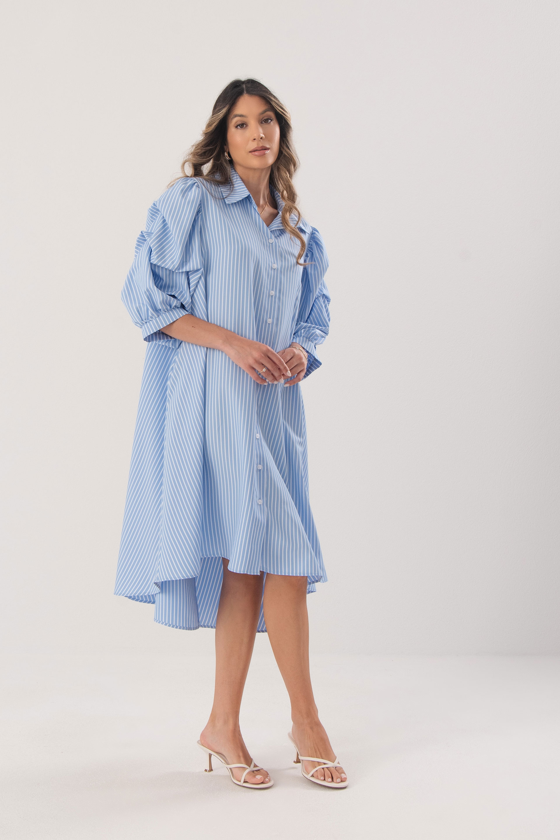 Striped shirt dress