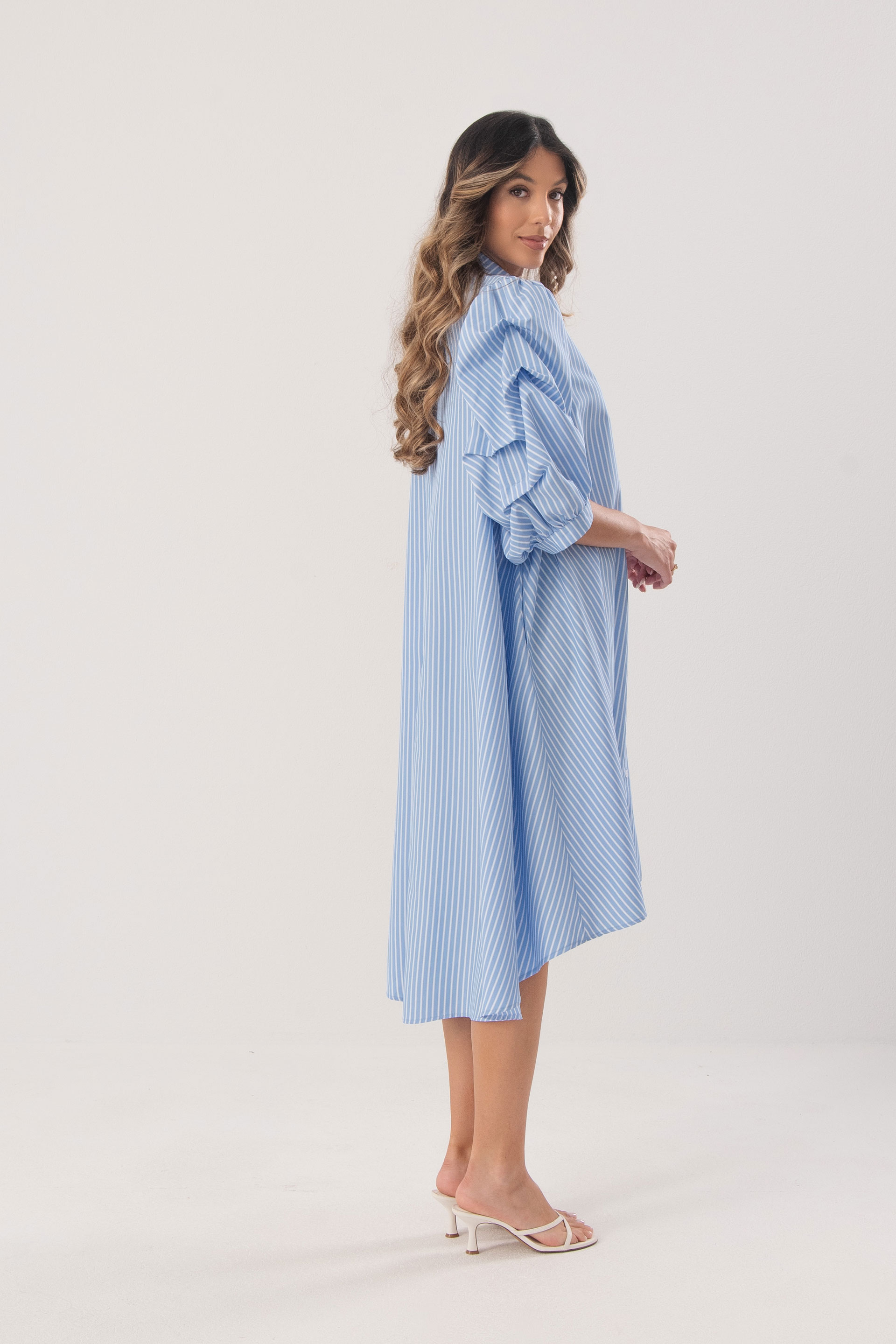 Striped shirt dress