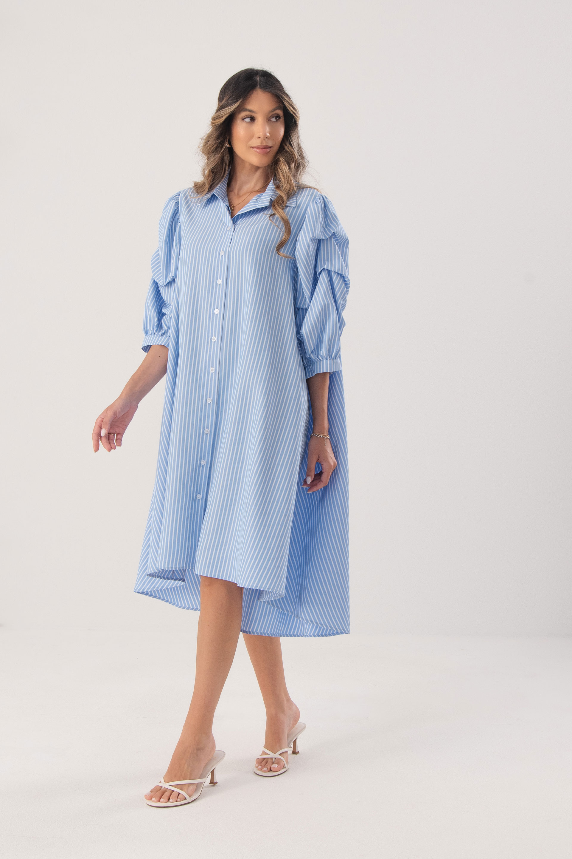 Striped shirt dress