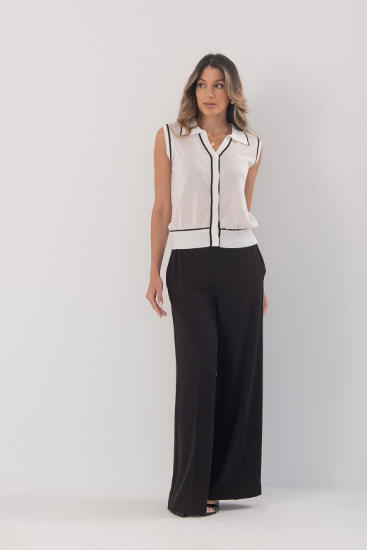 Lightweight knit vest with buttons Lightweight knit vest with buttons