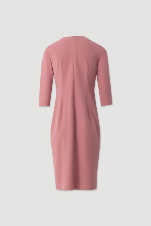 Fitted midi dress with metallic detail Fitted midi dress with metallic detail