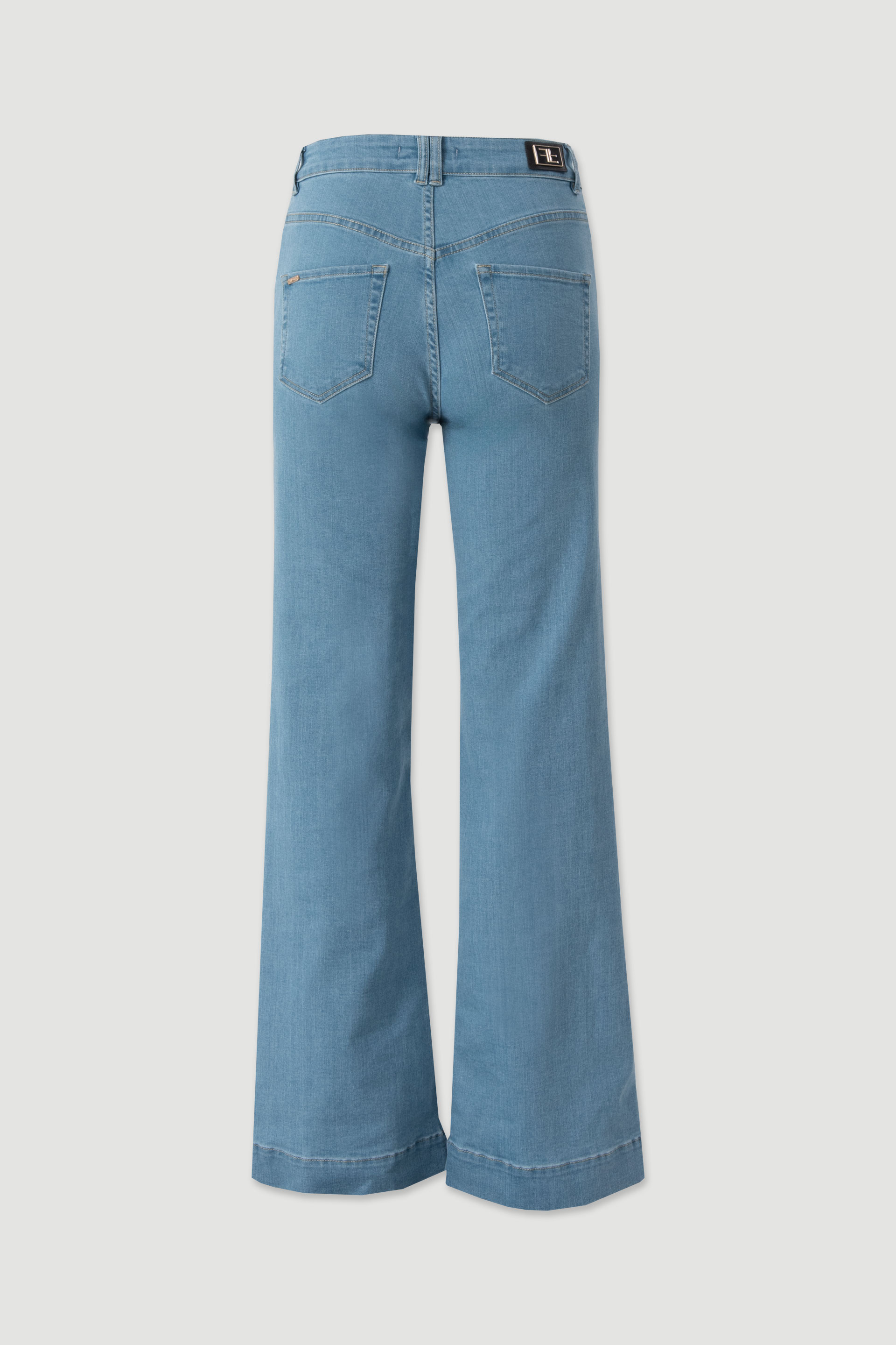 High-waisted flare jeans