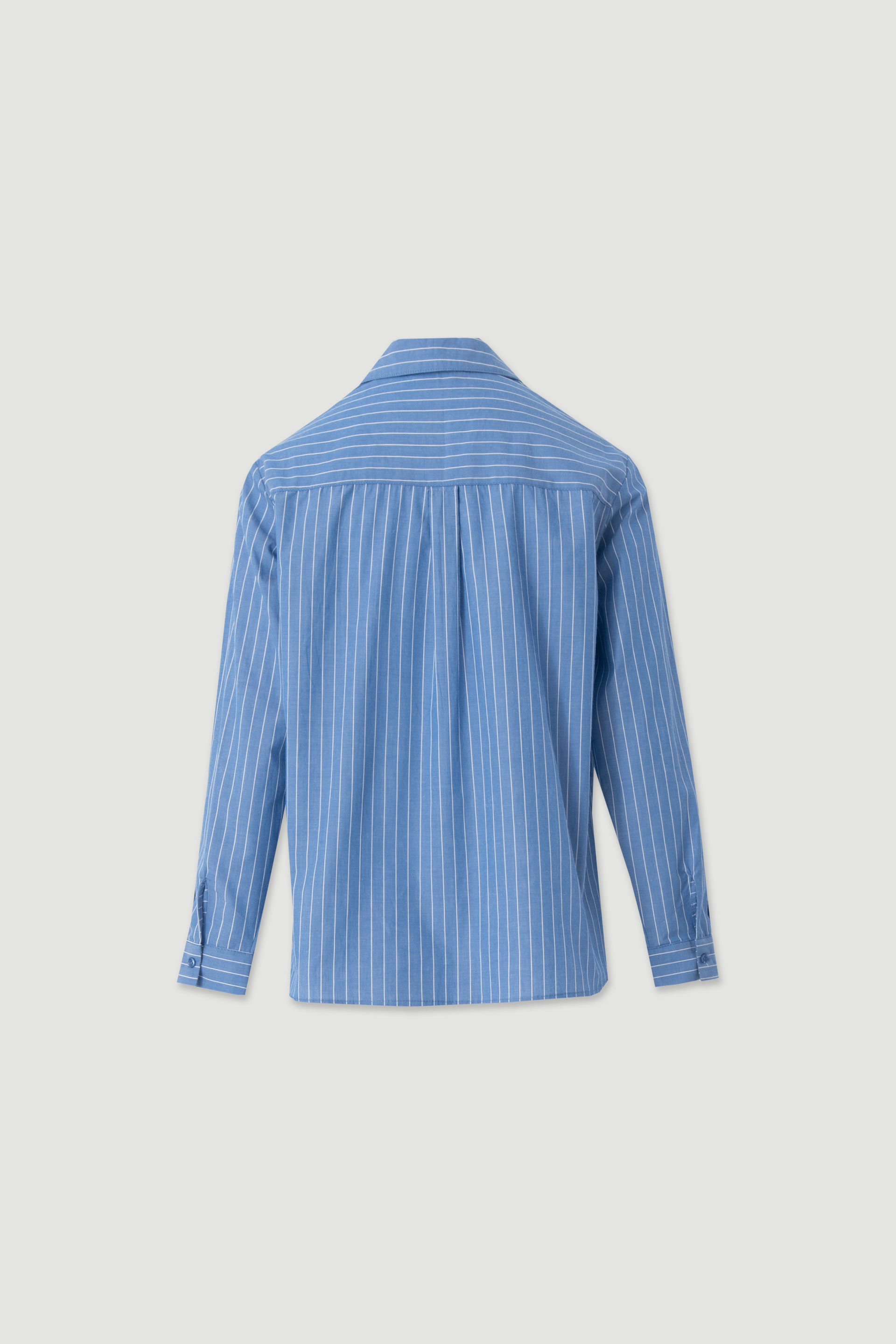 Striped shirt with front pocket 100% cotton