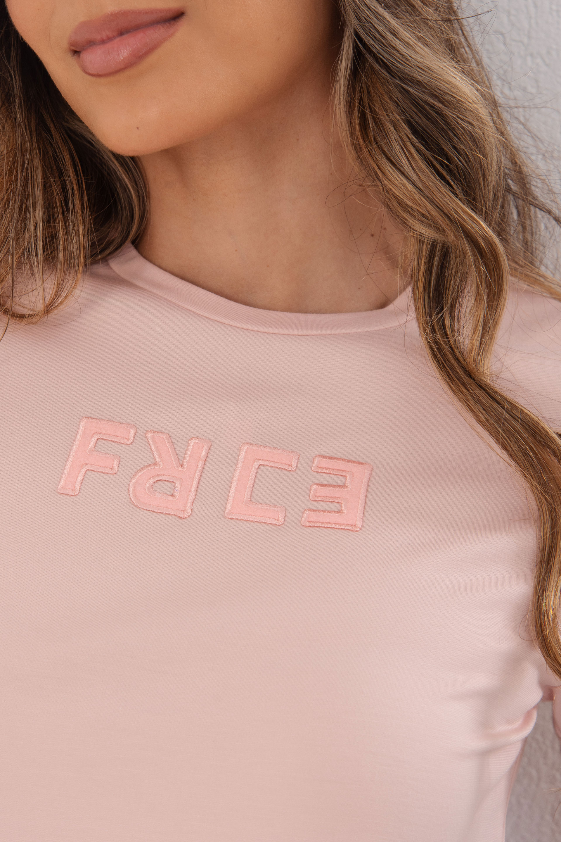 T-shirt with embroidered logo