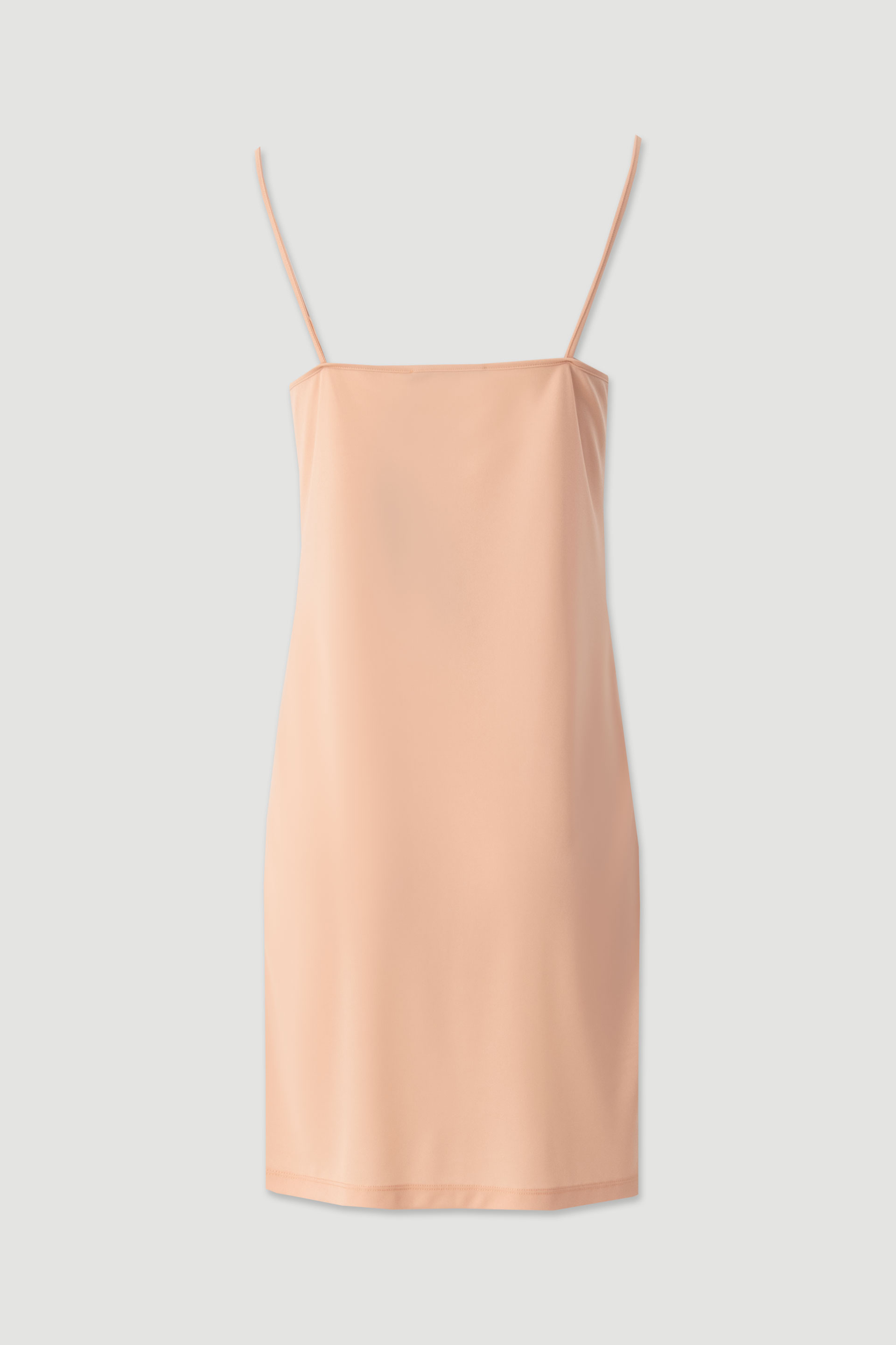 Short strappy slip dress