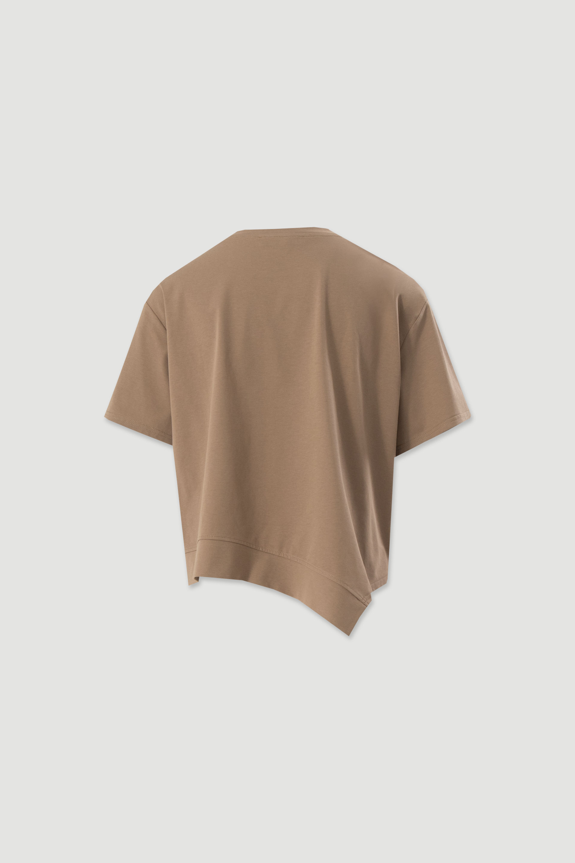 T-shirt with asymmetrical zip