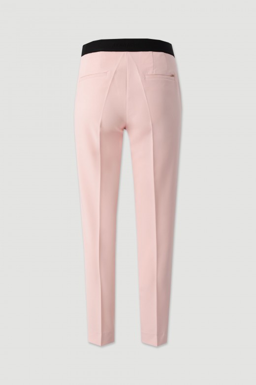 Classic trousers with customised elastic waistband Classic trousers with customised elastic waistband