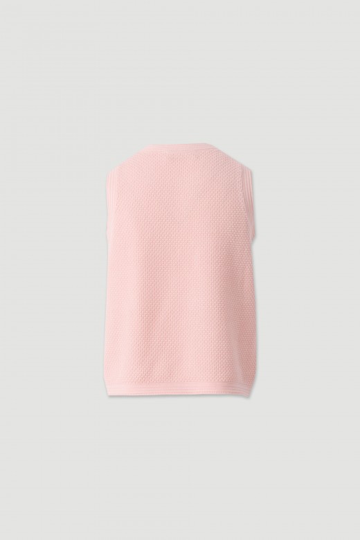 Perforated knit top 100% cotton Perforated knit top 100% cotton