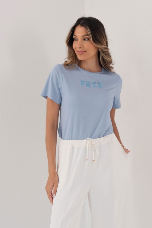 T-shirt with embroidered logo T-shirt with embroidered logo