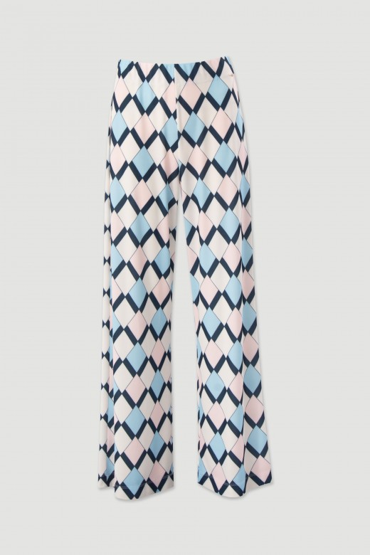 Geometric print wide-leg trousers Geometric print wide-leg trousers