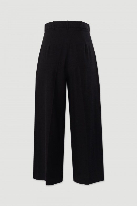 Calça culotte com textura Calça culotte com textura