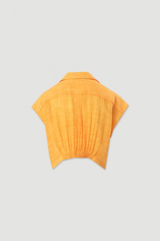 Cropped blouse with front tie Cropped blouse with front tie