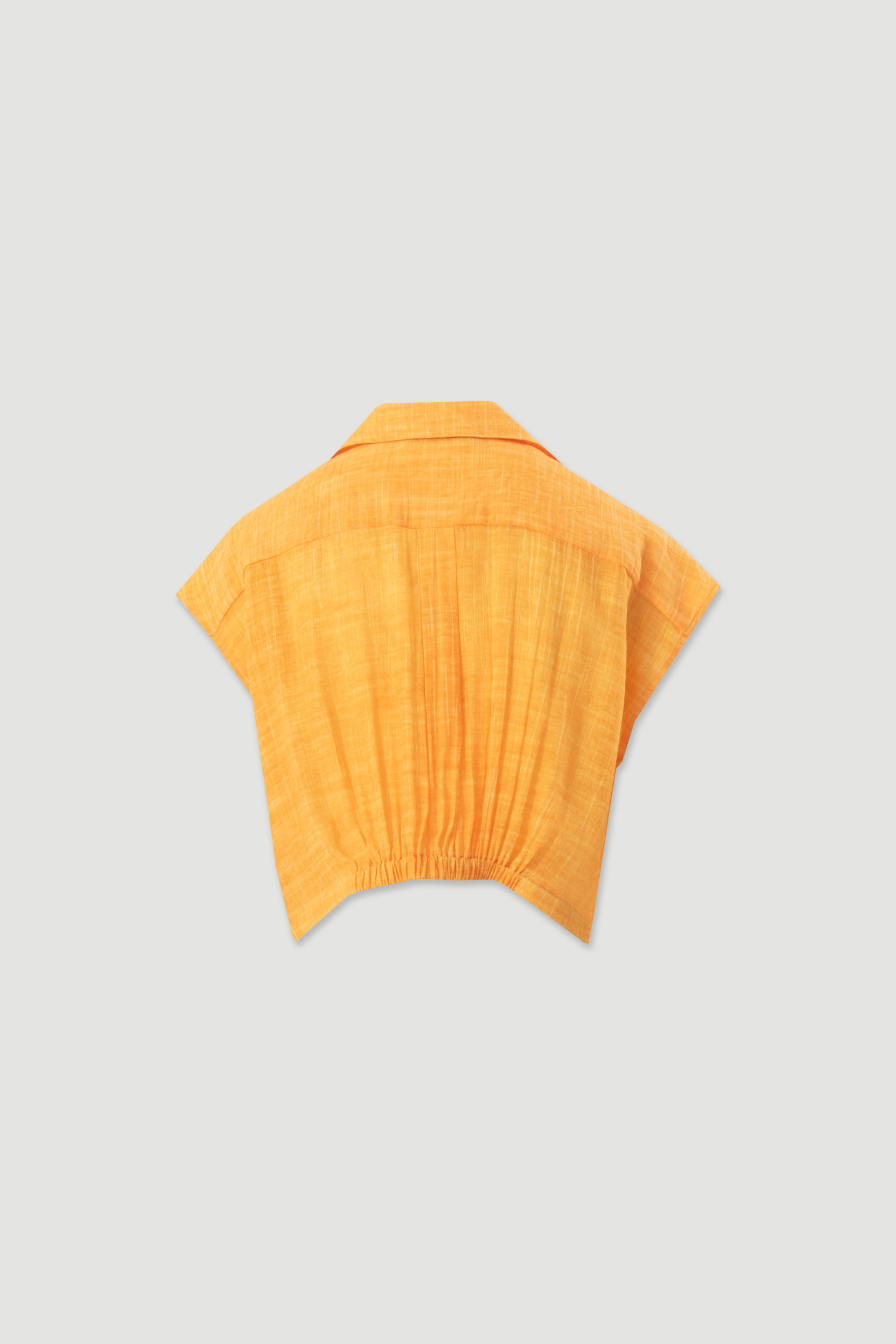 Cropped blouse with front tie