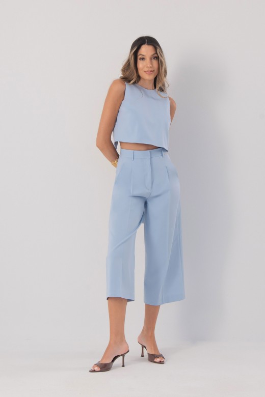Culotte trousers with front pleat Culotte trousers with front pleat