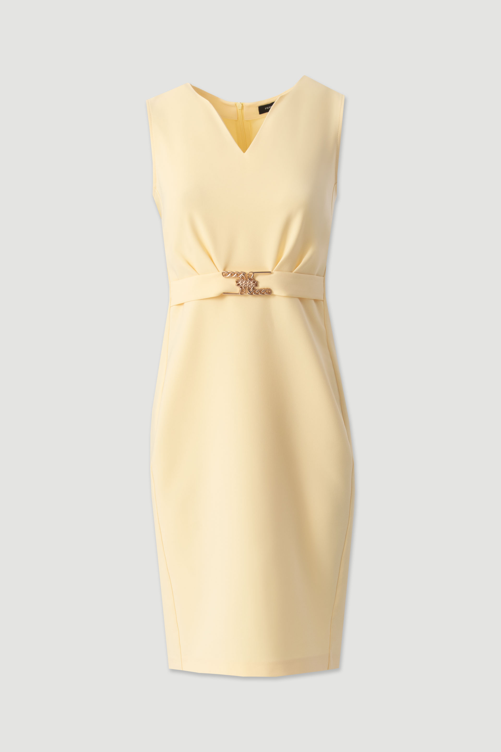 Fitted dress with gold detail