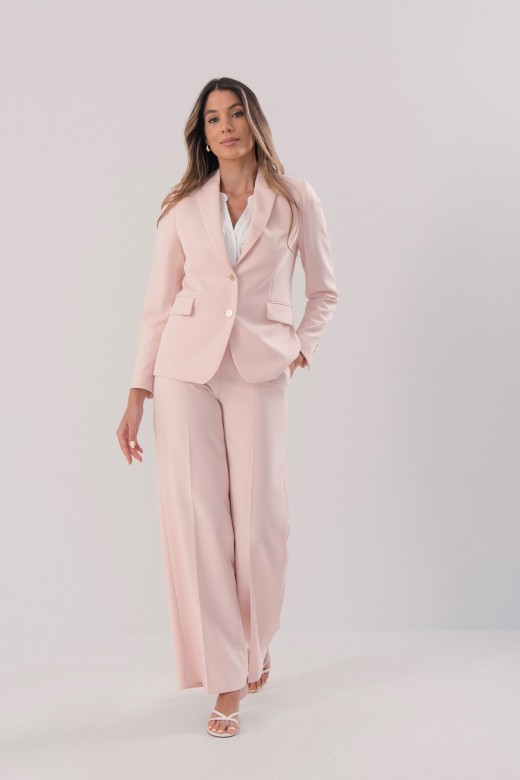 Classic high-waisted wide-leg trousers with elastic waistband Classic high-waisted wide-leg trousers with elastic waistband