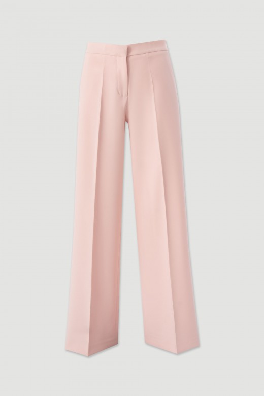 Classic high-waisted wide-leg trousers with elastic waistband Classic high-waisted wide-leg trousers with elastic waistband