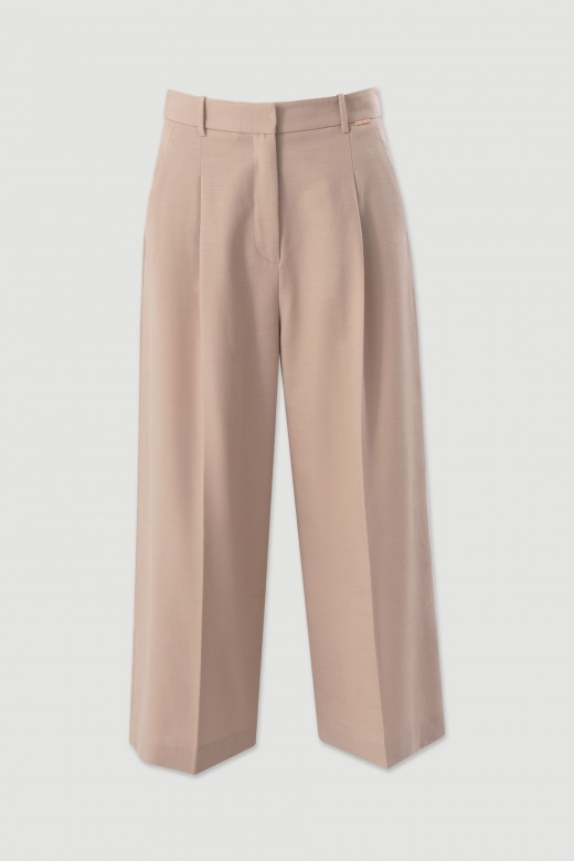 Textured culotte trousers Textured culotte trousers