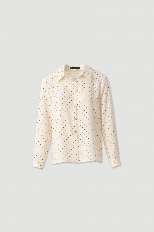Printed blouse with classic collar Printed blouse with classic collar