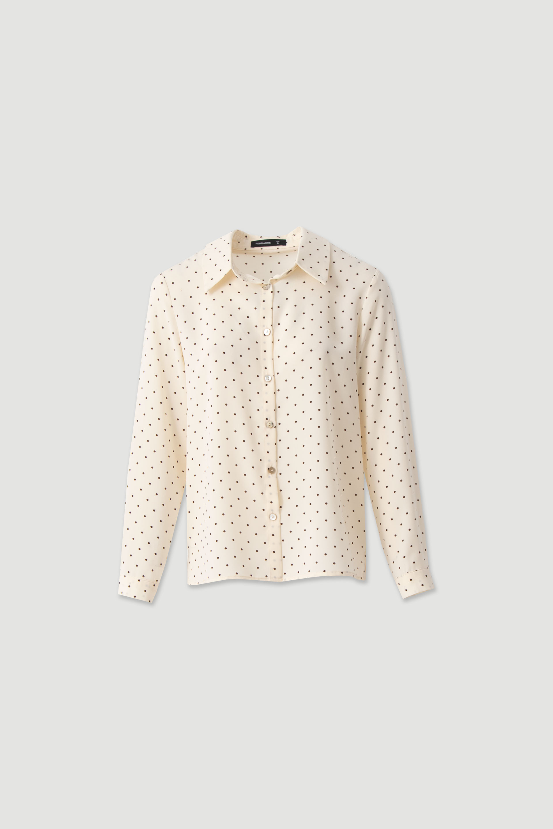 Printed blouse with classic collar