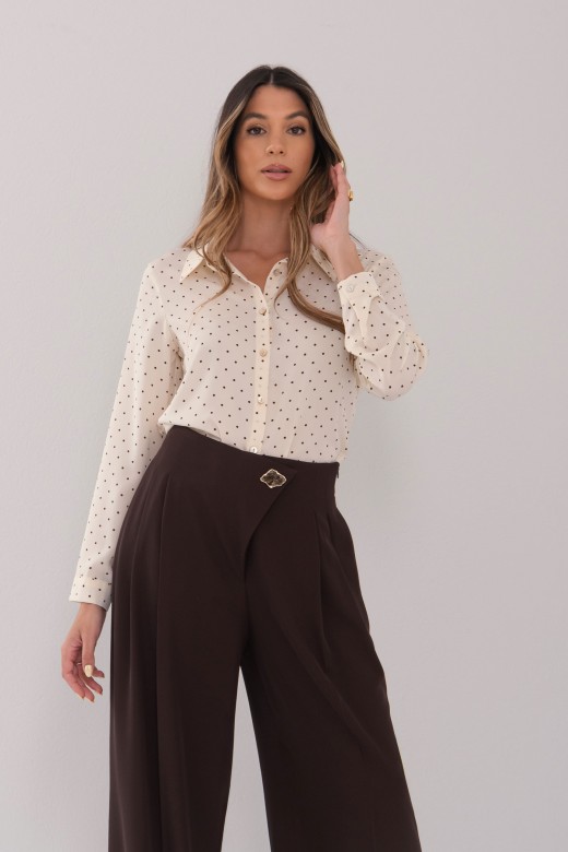 Printed blouse with classic collar Printed blouse with classic collar