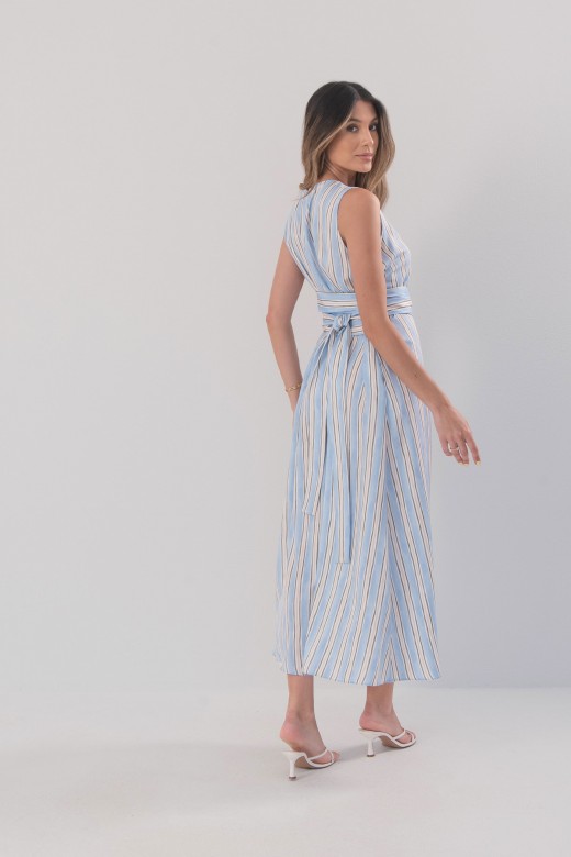 Striped midi dress