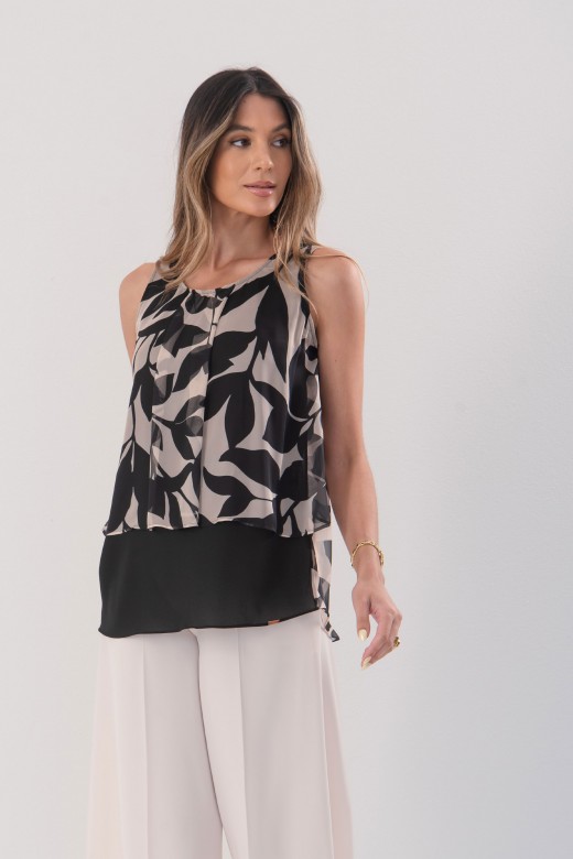 Printed layered top
