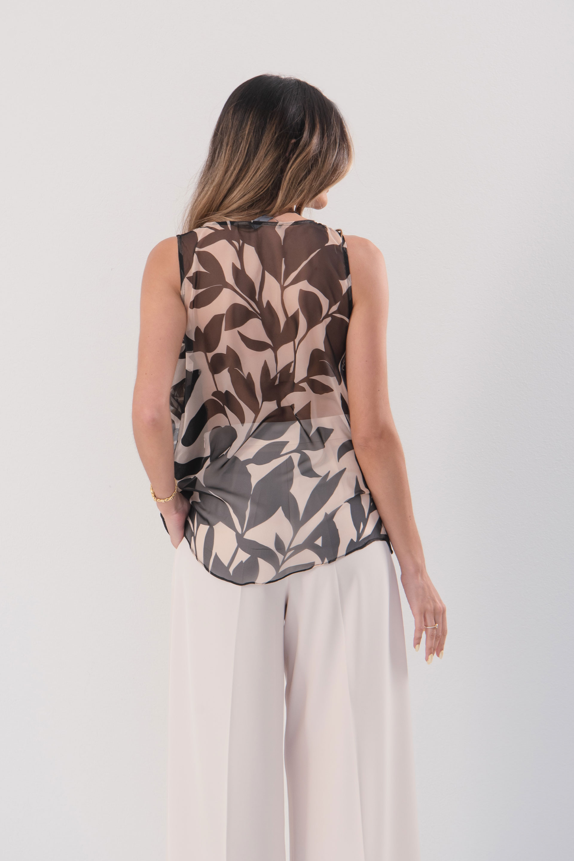 Printed layered top