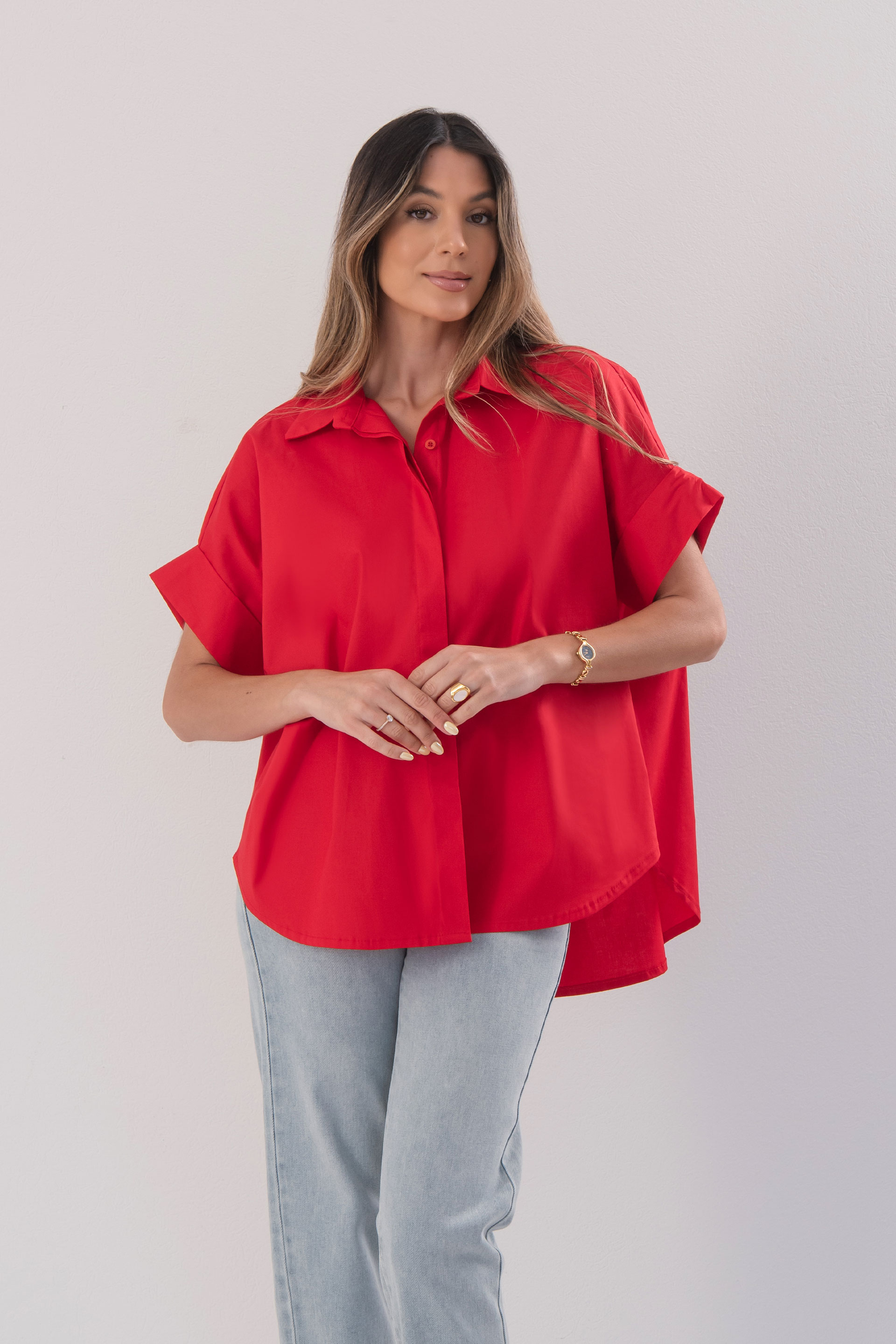 Oversized cotton shirt