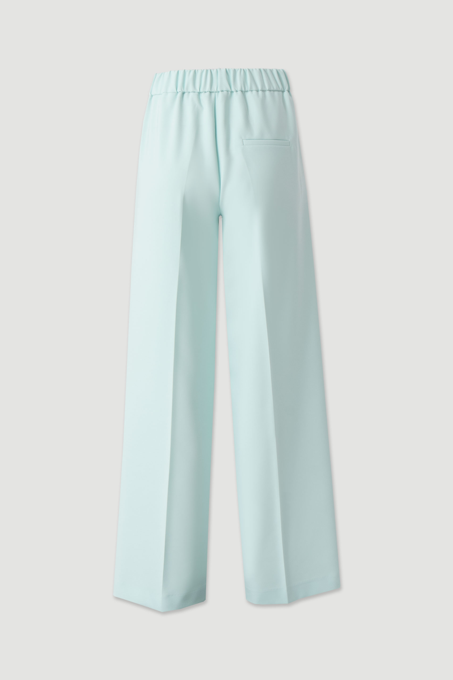 Classic wide-leg trousers with customised metallic button