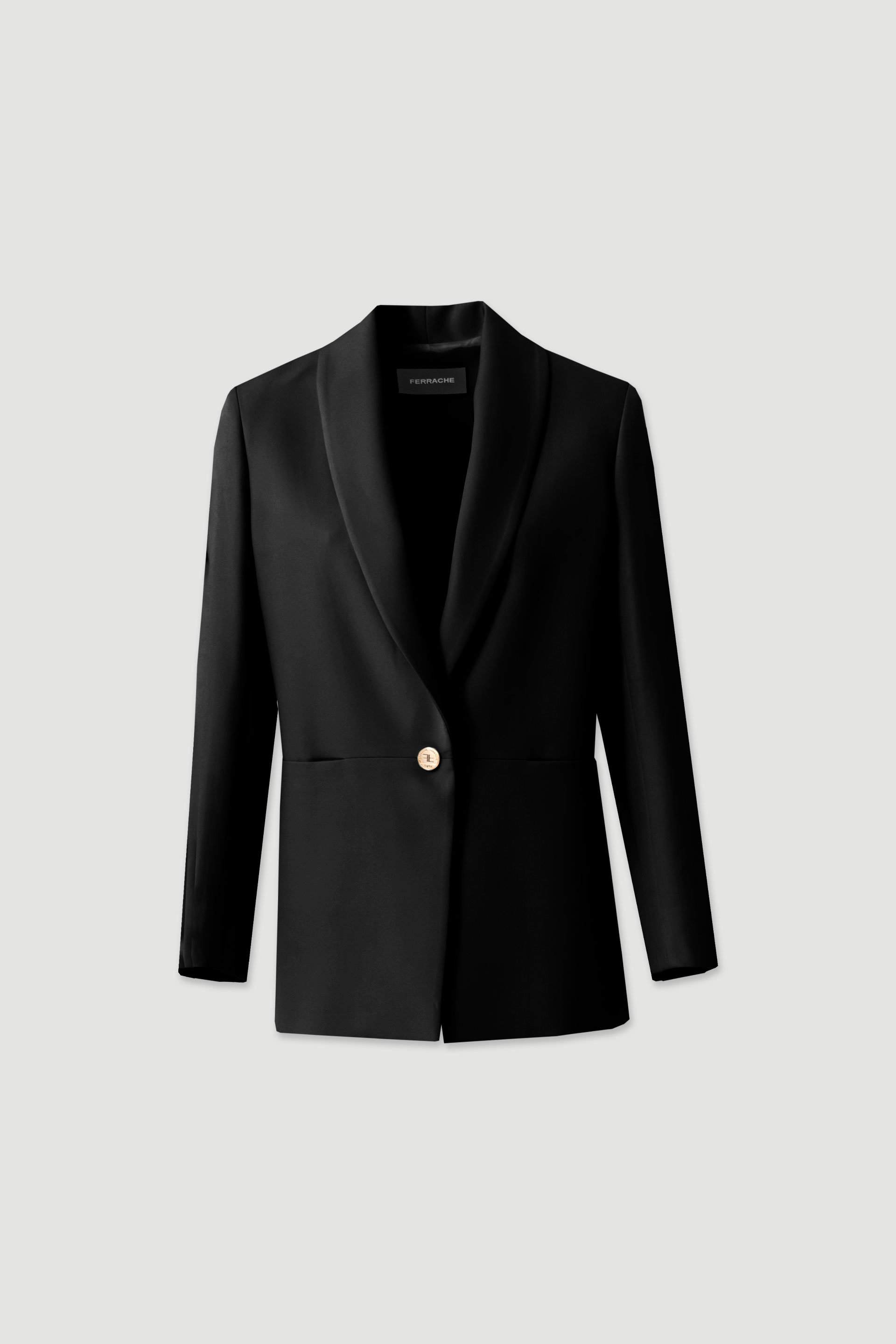 Oversized blazer with personalized buttons