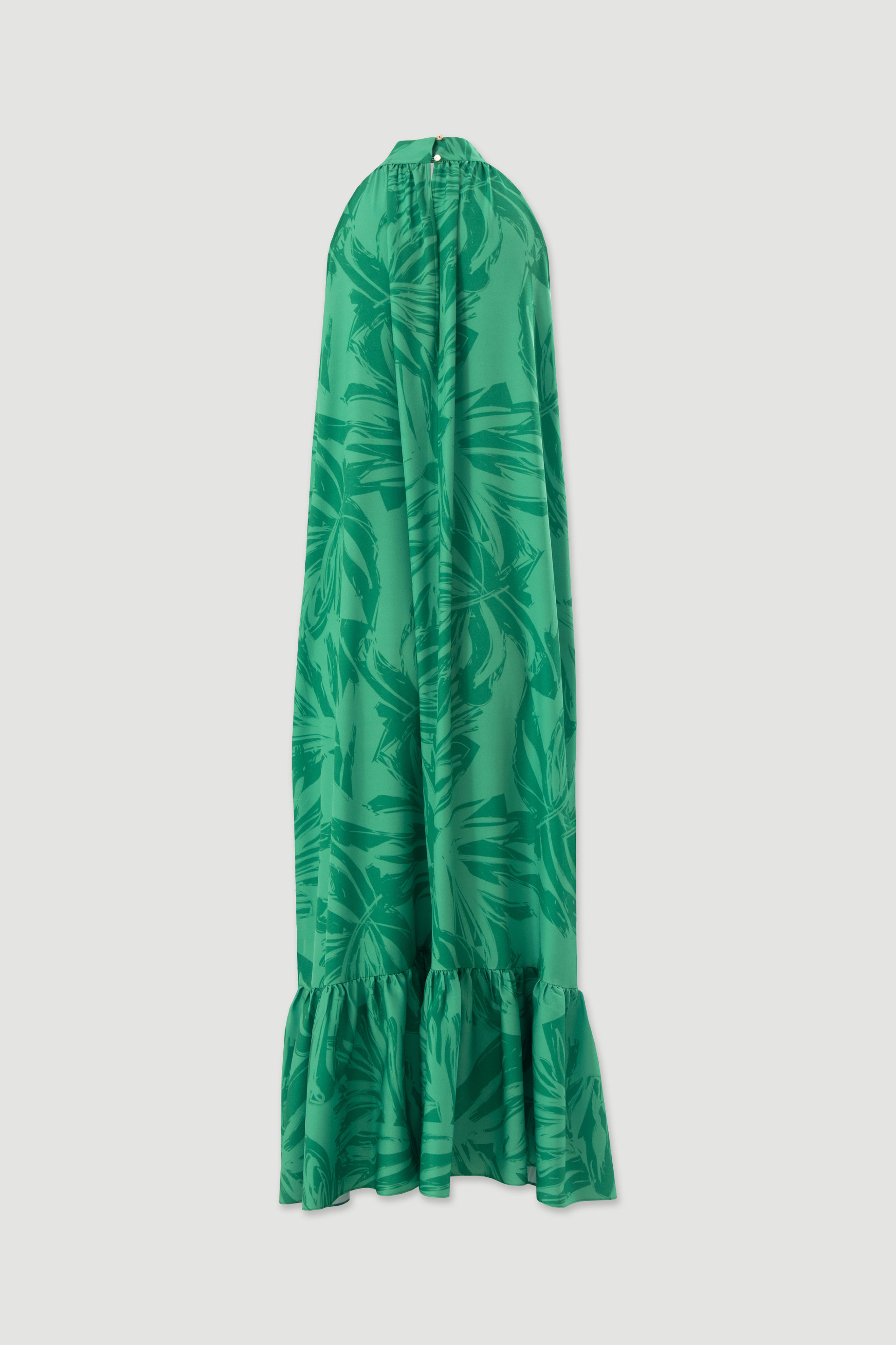 Printed halter maxi dress