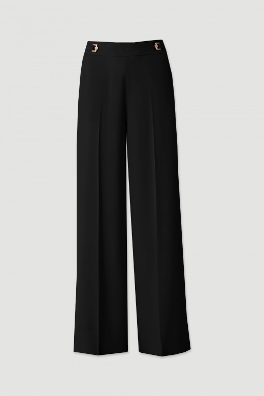 Flowing trousers with gold waist detail Flowing trousers with gold waist detail