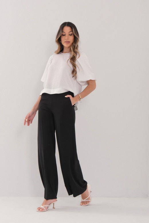 Flowing trousers with gold waist detail Flowing trousers with gold waist detail