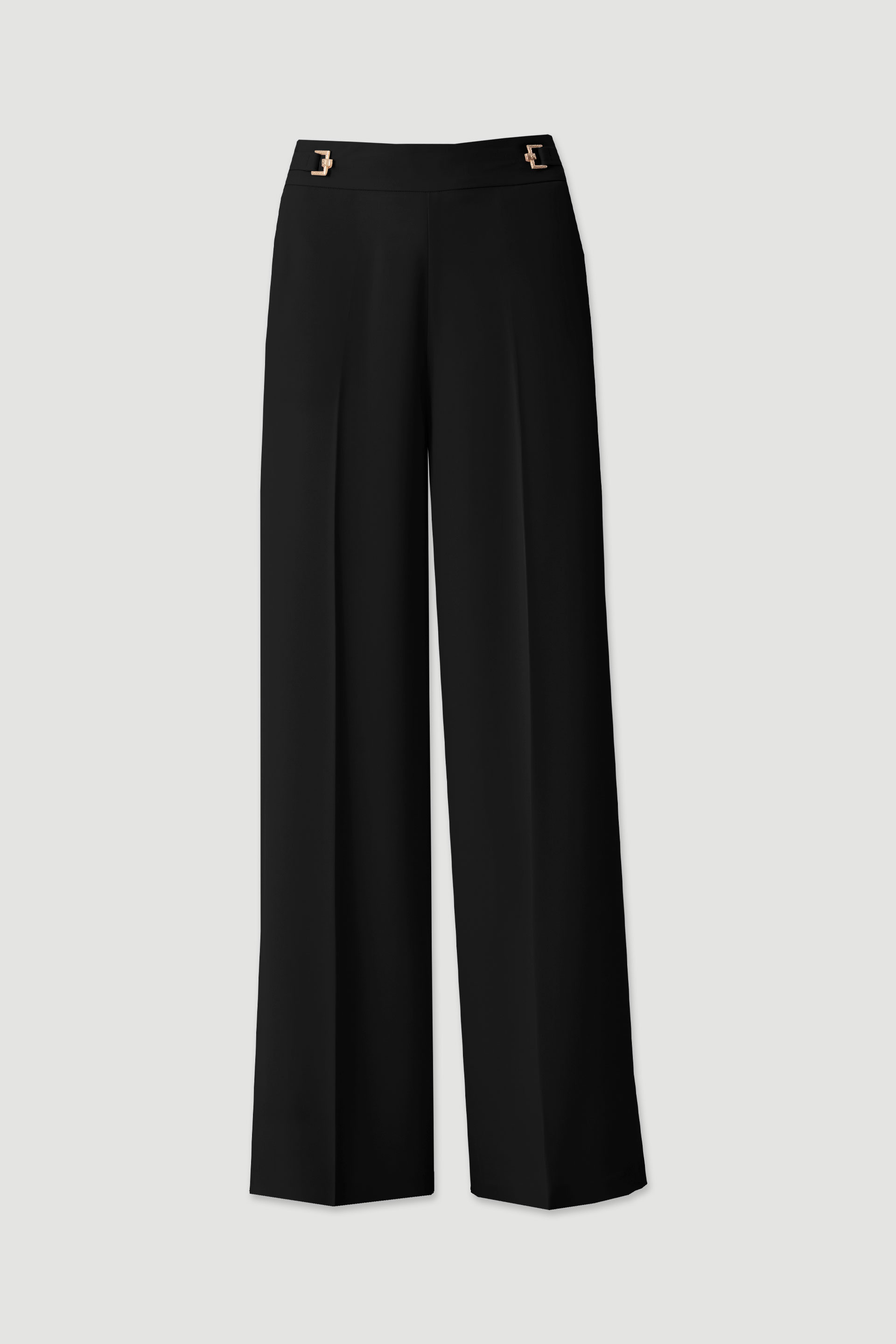 Flowing trousers with gold waist detail